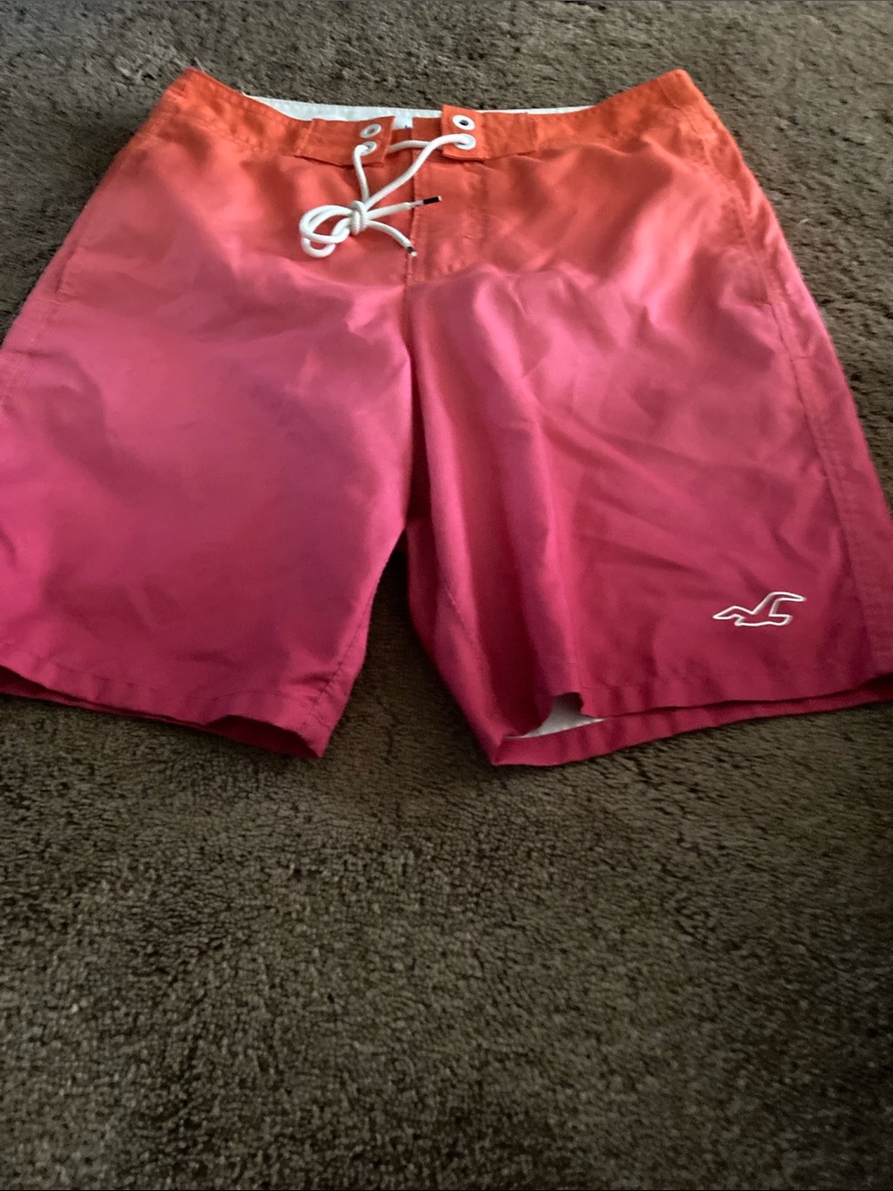 Hollister Men's Fade Coral-Orange Boardshorts size28 waist new with tags removed